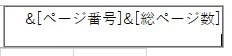 ページ番号とページ数の設定例1