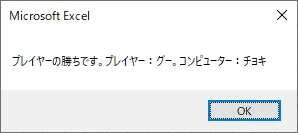 勝負の結果